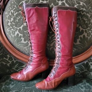 Vintage Yves Saint Laurent 70-71 Fall Collection Victorian Style Tall Boots